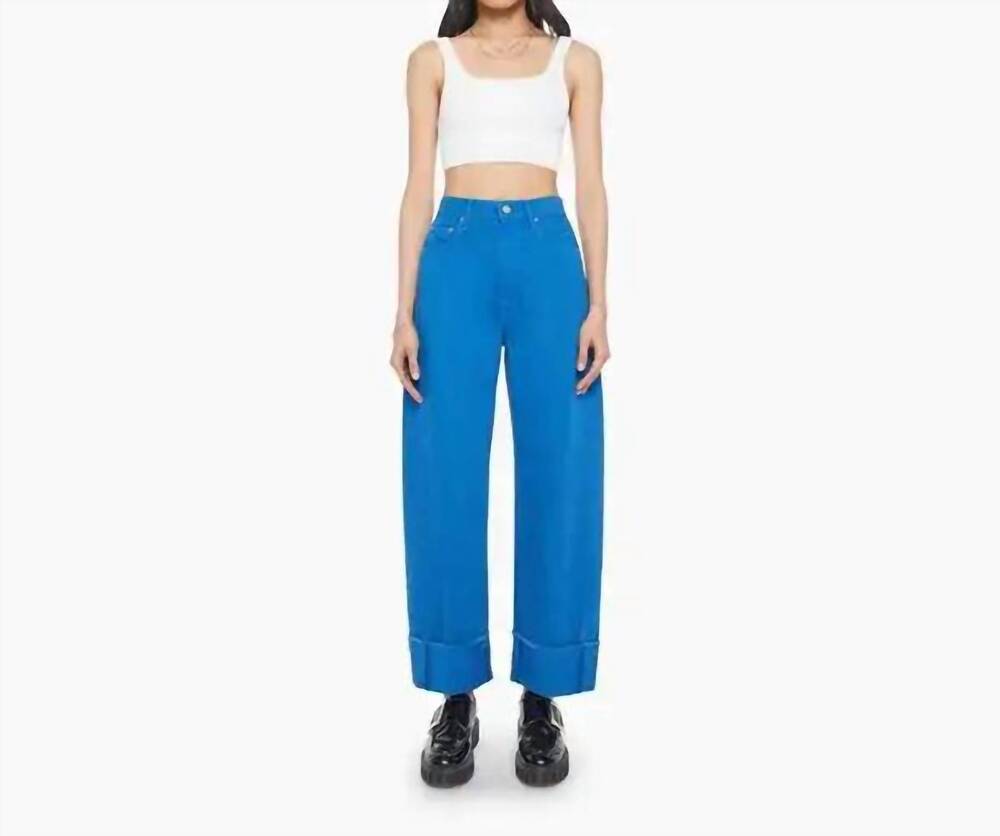 NEW MOTHER half pipe cuff pant in mikonos